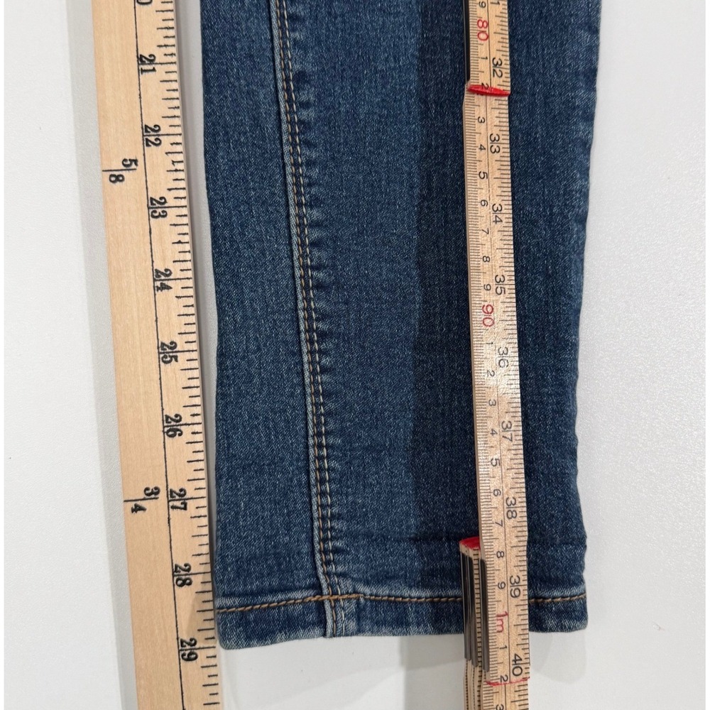 THORN Women's Mid Rise Embroidered Pocket Jeans Size 6 Blue Denim Stretch W389 - Picture 6 of 9